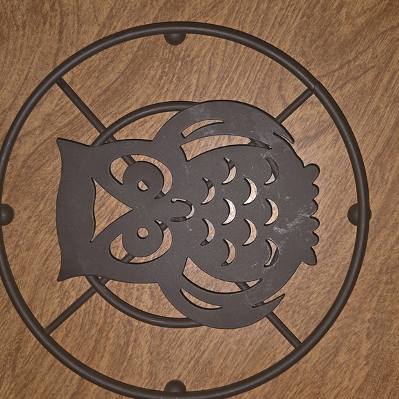 Metal Cast Iron Owl Trivet - Picture 1 of 2